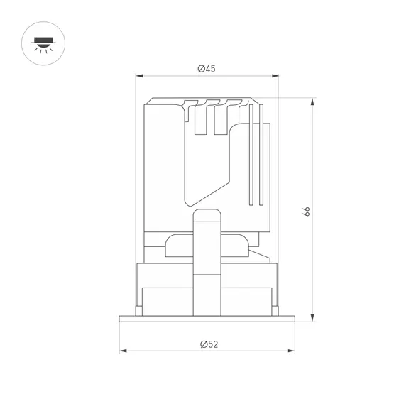 Фото #8 товара Светильник MS-ARADO-BUILT-R45-5W Warm3000 (WH-WH, 36 deg, 230V) (Arlight, IP20 Металл, 5 лет)