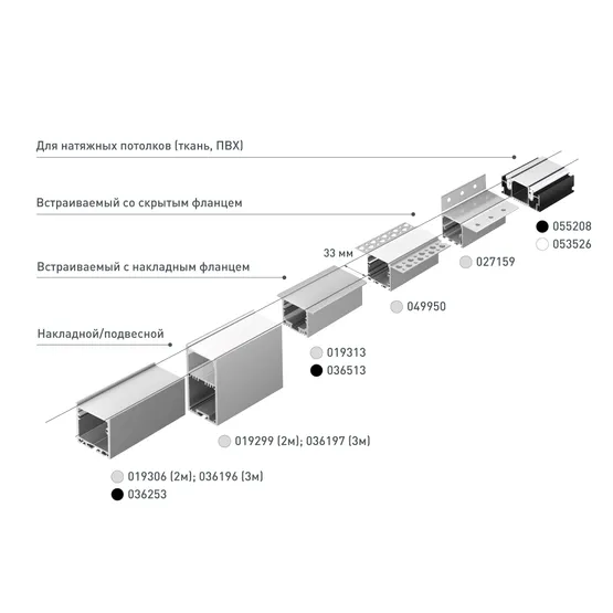 Фото #5 товара Профиль LINIA32-FANTOM-2000 ANOD (Arlight, Алюминий)