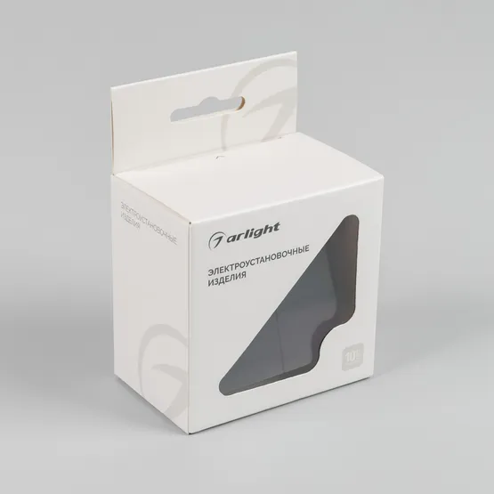 Фото #4 товара Механизм выключателя двухклавишный непроходной SWT-MK02-PL-BK-V (250V, 10A) (Arlight, -)