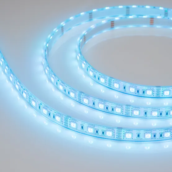 Фото #7 товара Светодиодная лента герметичная RTW-PU-B60-12.5mm 12V RGB (14.4 W/m, IP68, Wire 2m, 5m) (Arlight, -)