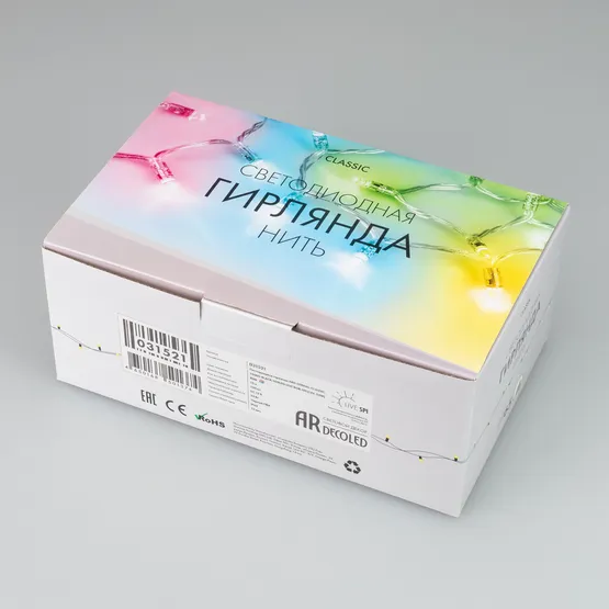 Фото #5 товара Светодиодная гирлянда ARD-STRING-CLASSIC-15000-BLACK-100LED-LIVE RGB-SPI (12V, 53W) (Ardecoled, IP65)