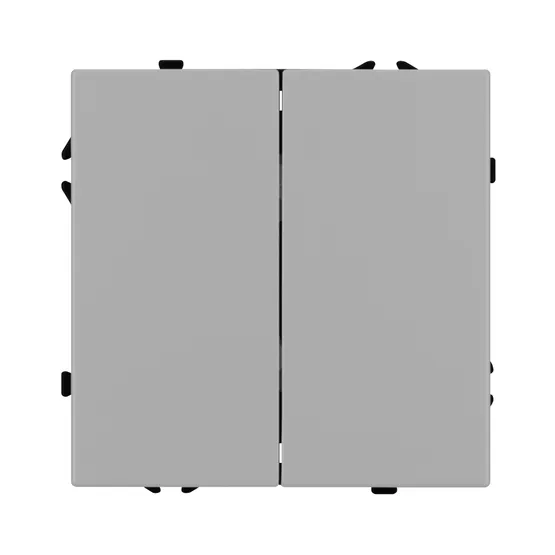 Фото #2 товара Механизм выключателя двухклавишный непроходной SWT-NOBE-MK02-SFPL-IS (230V, 10A) (Arlight, Никель)