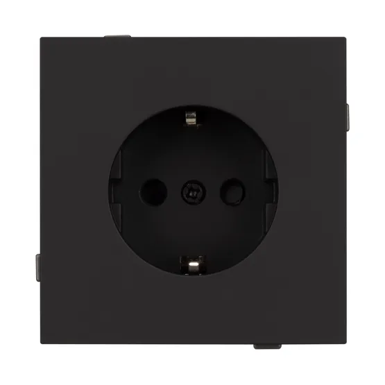 Фото #2 товара Механизм электрической розетки SCT-TENDO-MEU1-SFPL-BK (230V, 16A) (Arlight, Матовый черный)