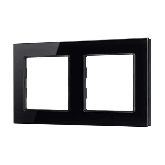 Фото #1 товара Рамка стеклянная FRM-GLARE-GS-2-BK (Arlight, -)