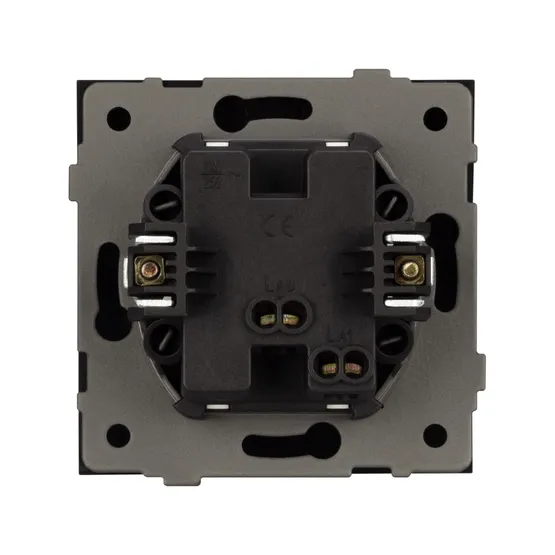 Фото #3 товара Механизм выключателя одноклавишный непроходной SWT-TENDO-MK01-SFPL-BK (230V, 10A) (Arlight, Матовый черный)