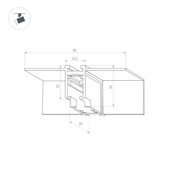 Фото #2 товара Коннектор угловой MAG-MICROCOSM-CON-FDW-L90-INT (WH) (Arlight, IP20 Металл, 3 года)