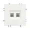 Минифото #2 товара Механизм сдвоенной компьютерной розетки SCT-NOBE-MPC2-SFPL-WH (RJ-45, CAT6) (Arlight, Белый кварц)
