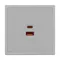 Минифото #4 товара Механизм розетки с быстрой USB зарядкой SCT-NOBE-MUAC-SFPL-FC-IS (65W, QC3) (Arlight, Никель)