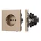 Минифото #1 товара Механизм электрической розетки SCT-TENDO-MEU1-PL-GD (230V, 16A) (Arlight, Песочный)