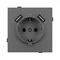 Минифото #3 товара Механизм розетки с USB зарядкой SCT-TENDO-MUAA-SFPL-GR (230V, 16A) (Arlight, Матовый графитовый)
