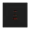 Минифото #4 товара Механизм розетки с быстрой USB зарядкой SCT-NOBE-MUACC-SFPL-FC-BK (65W, QC3) (Arlight, -)
