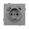 Минифото #3 товара Механизм розетки с USB зарядкой SCT-TENDO-MUAC-PL-GR (230V, 16A) (Arlight, Графитовый)