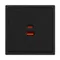 Минифото #2 товара Механизм розетки с быстрой USB зарядкой SCT-NOBE-MUAC-SFPL-FC-BK (65W, QC3) (Arlight, Черный оникс)