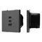 Минифото #1 товара Механизм розетки с быстрой USB зарядкой SCT-NOBE-MUACC-SFPL-FC-GR (65W, QC3) (Arlight, -)