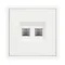 Минифото #3 товара Механизм сдвоенной компьютерной розетки SCT-NOBE-MPC2-SFPL-WH (RJ-45, CAT6) (Arlight, Белый кварц)