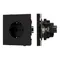 Минифото #1 товара Механизм электрической розетки SCT-TENDO-MEU1-SFPL-BK (230V, 16A) (Arlight, Матовый черный)