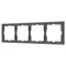 Минифото #1 товара Рамка пластиковая FRM-NOBE-SFPL-4-GR (Arlight, Серый базальт)