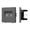 Минифото #1 товара Механизм сдвоенной телефонной розетки SCT-NOBE-MTL2-SFPL-GR (RJ-11, 4C) (Arlight, Серый базальт)