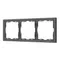 Минифото #1 товара Рамка пластиковая FRM-NOBE-SFPL-3-GR (Arlight, Серый базальт)
