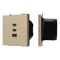 Минифото #1 товара Механизм розетки с быстрой USB зарядкой SCT-NOBE-MUACC-SFPL-FC-GD (65W, QC3) (Arlight, -)