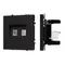 Минифото #1 товара Механизм сдвоенной телефонной розетки SCT-NOBE-MTL2-SFPL-BK (RJ-11, 4C) (Arlight, Черный оникс)