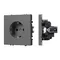 Минифото #1 товара Механизм электрической розетки SCT-NOBE-MEU1-SFPL-GR (230V, 16A) (Arlight, Серый базальт)