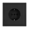 Минифото #4 товара Механизм электрической розетки SCT-NOBE-MEU1-SFPL-BK (230V, 16A) (Arlight, Черный оникс)